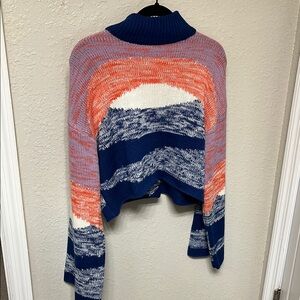 Colorful Cropped Women's Sweater